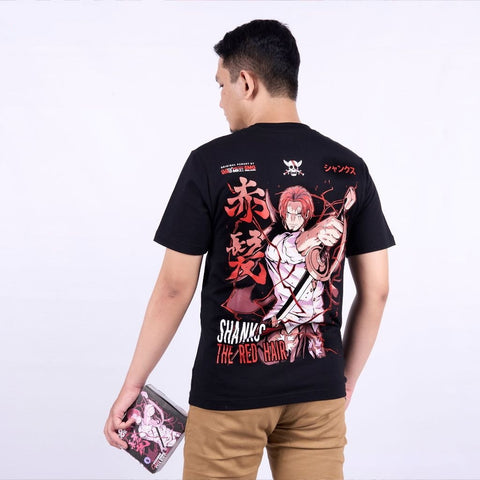 Shanks Haoshoku Haki Red Hair Pirate Akagami One Piece - model wearing streetwear look | Zewearsy Store