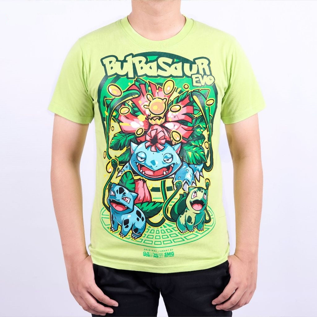Bulbasaur Evolutions Ivysaur Venusaur Pokemon Pocket Monster - on model - unisex fit | Zewearsy Store
