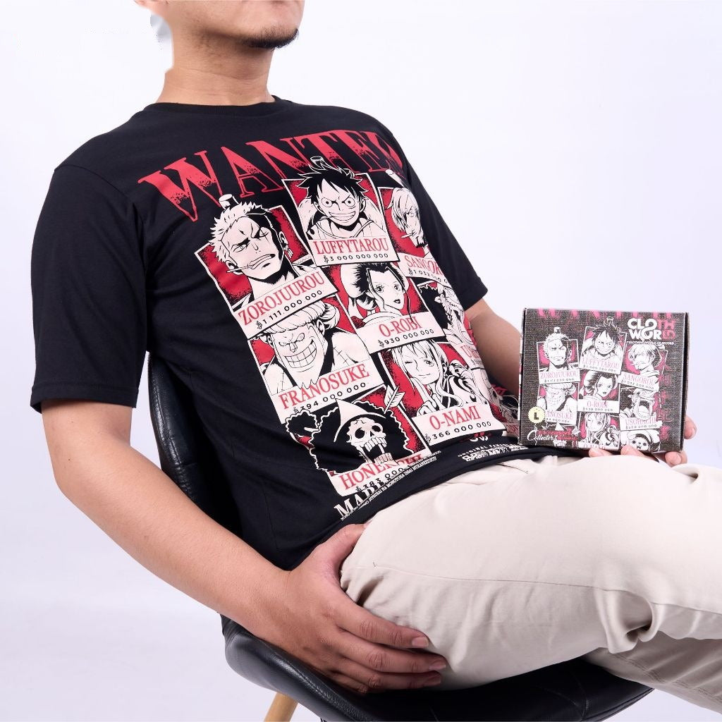 Strawhat Wano Wanted Poster Mugiwara Luffy Zoro Sanji One Pi - anime t-shirt front design | Zewearsy Store