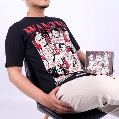 Strawhat Wano Wanted Poster Mugiwara Luffy Zoro Sanji One Pi - anime t-shirt front design | Zewearsy Store