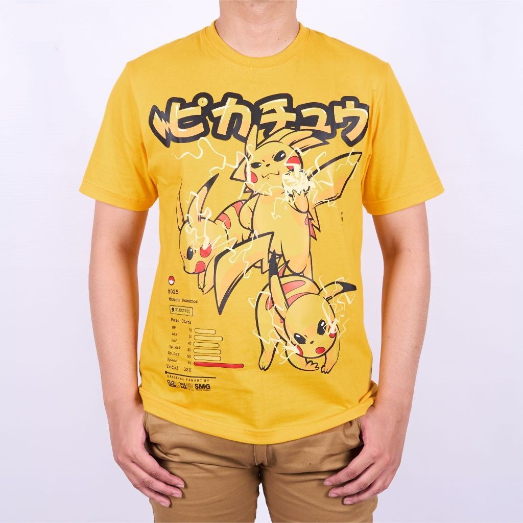 Pikachu Ash Ketchum Satoshi Pokemon Pocket Monster - on model - unisex fit | Zewearsy Store