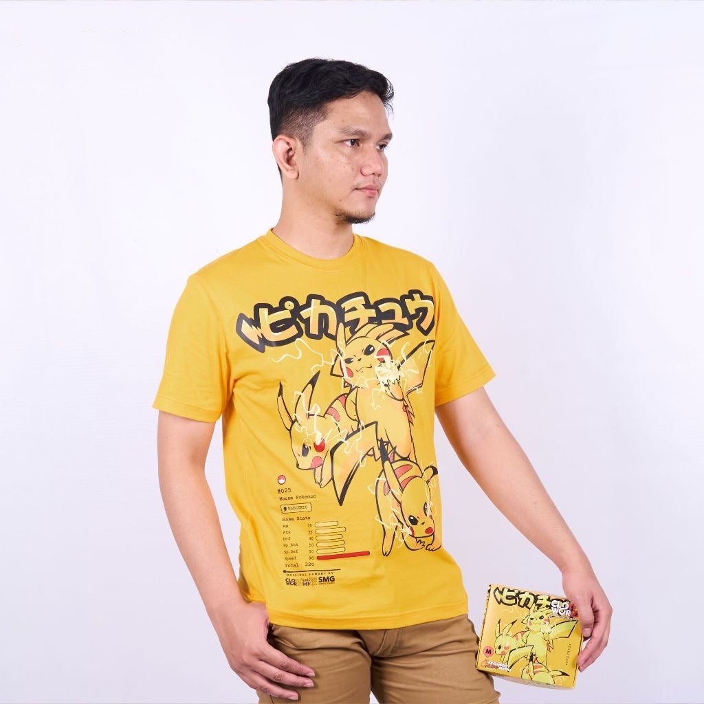Pikachu Ash Ketchum Satoshi Pokemon Pocket Monster - model wearing streetwear look | Zewearsy Store