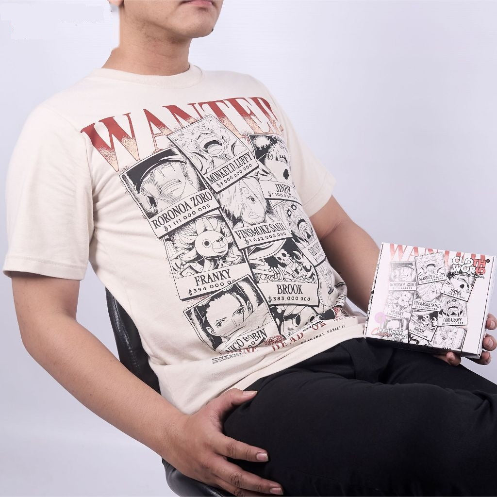 Strawhat Pirates Wanted Poster Luffy Sanji Zoro One Piece - anime t-shirt front design | Zewearsy Store