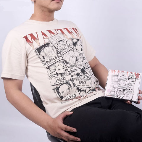 Strawhat Pirates Wanted Poster Luffy Sanji Zoro One Piece - anime t-shirt front design | Zewearsy Store