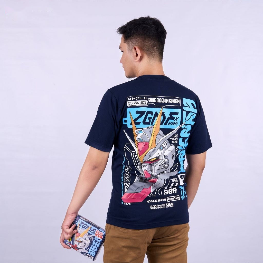 ZGMF-X20A Strike Freedom Mobile Suit Gundam SEED Destiny Kir - model wearing streetwear look | Zewearsy Store