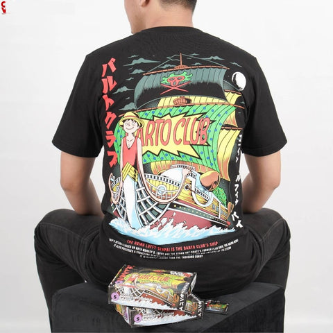 Going Luffy Senpai Barto Club Bartolomeo Straw Hat Grand Fle - anime t-shirt front design | Zewearsy Store