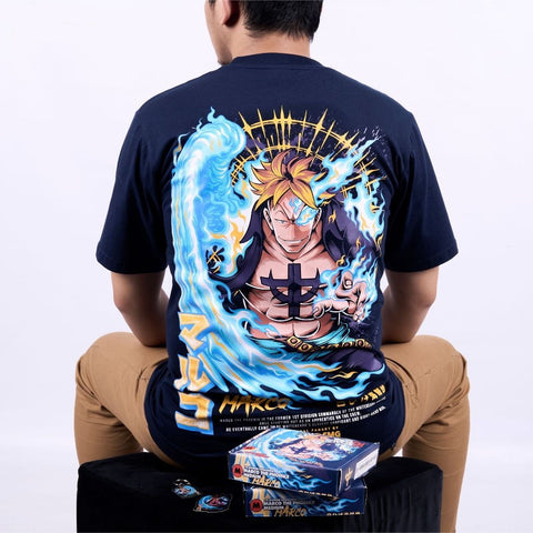 Marco the Phoenix Whitebeard Pirates 1st Division Commander  - anime t-shirt front design | Zewearsy Store