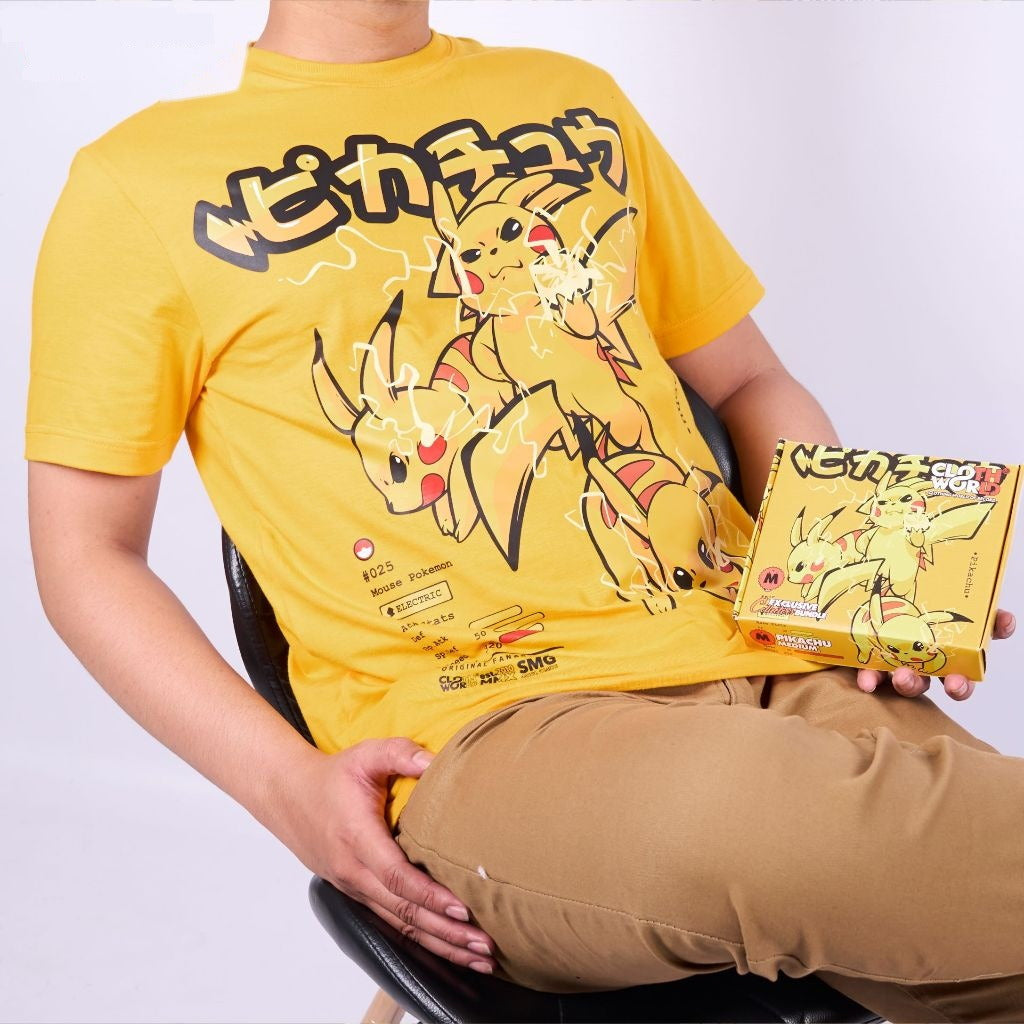 Pikachu Ash Ketchum Satoshi Pokemon Pocket Monster - anime t-shirt front design | Zewearsy Store