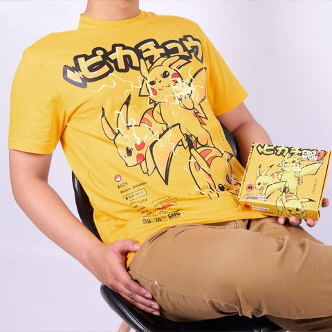 Pikachu Ash Ketchum Satoshi Pokemon Pocket Monster - anime t-shirt front design | Zewearsy Store
