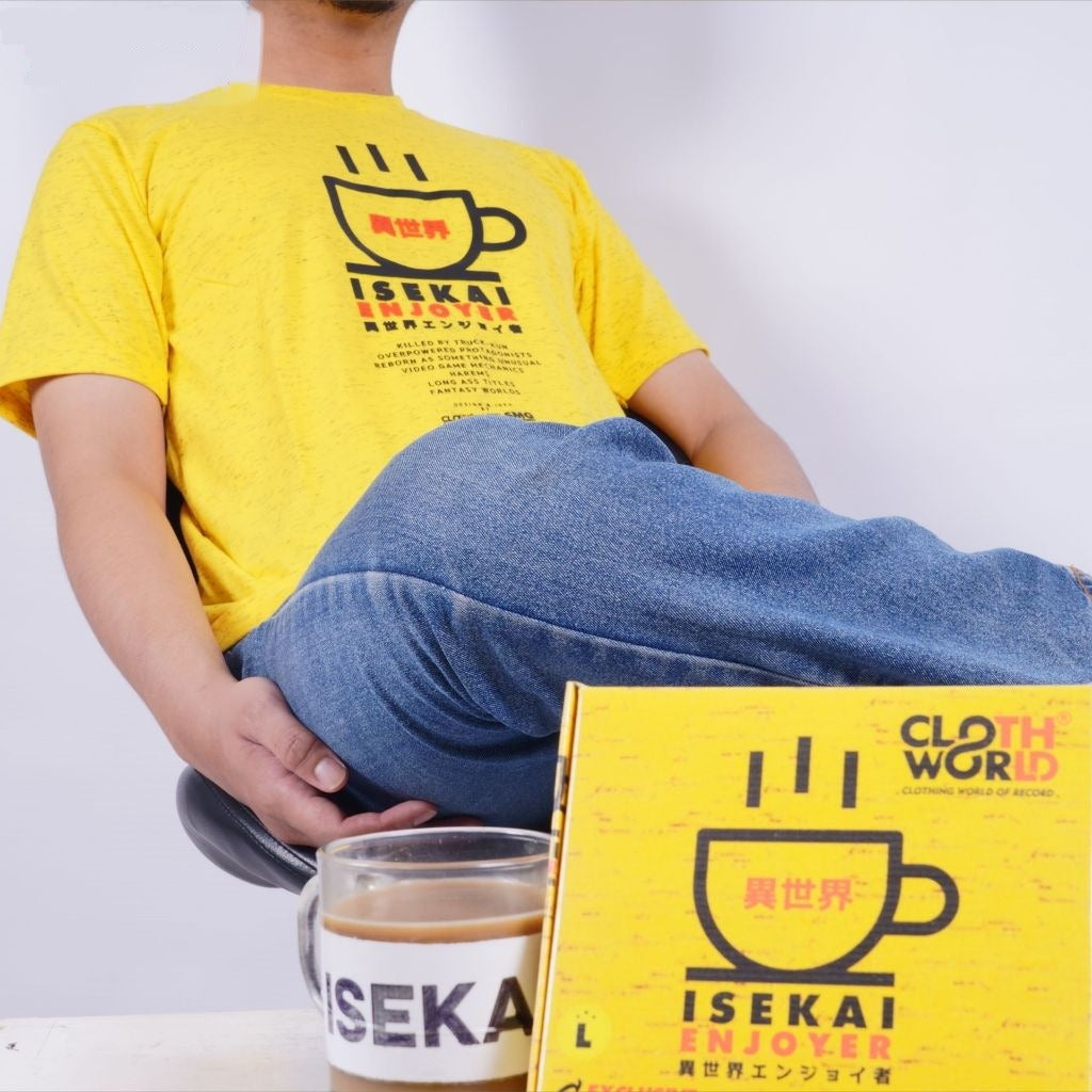 ISEKAI ENJOYER Otaku Series - anime t-shirt front design | Zewearsy Store