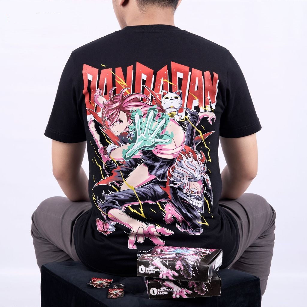 Dandadan Takakura Ken Okarun Ayase Momo Turbo Granny - anime t-shirt front design | Zewearsy Store