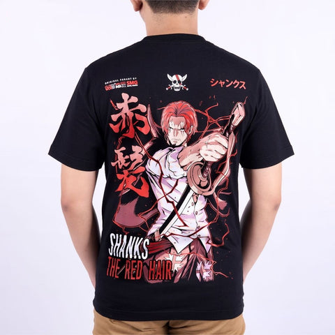 Shanks Haoshoku Haki Red Hair Pirate Akagami One Piece - on model - unisex fit | Zewearsy Store