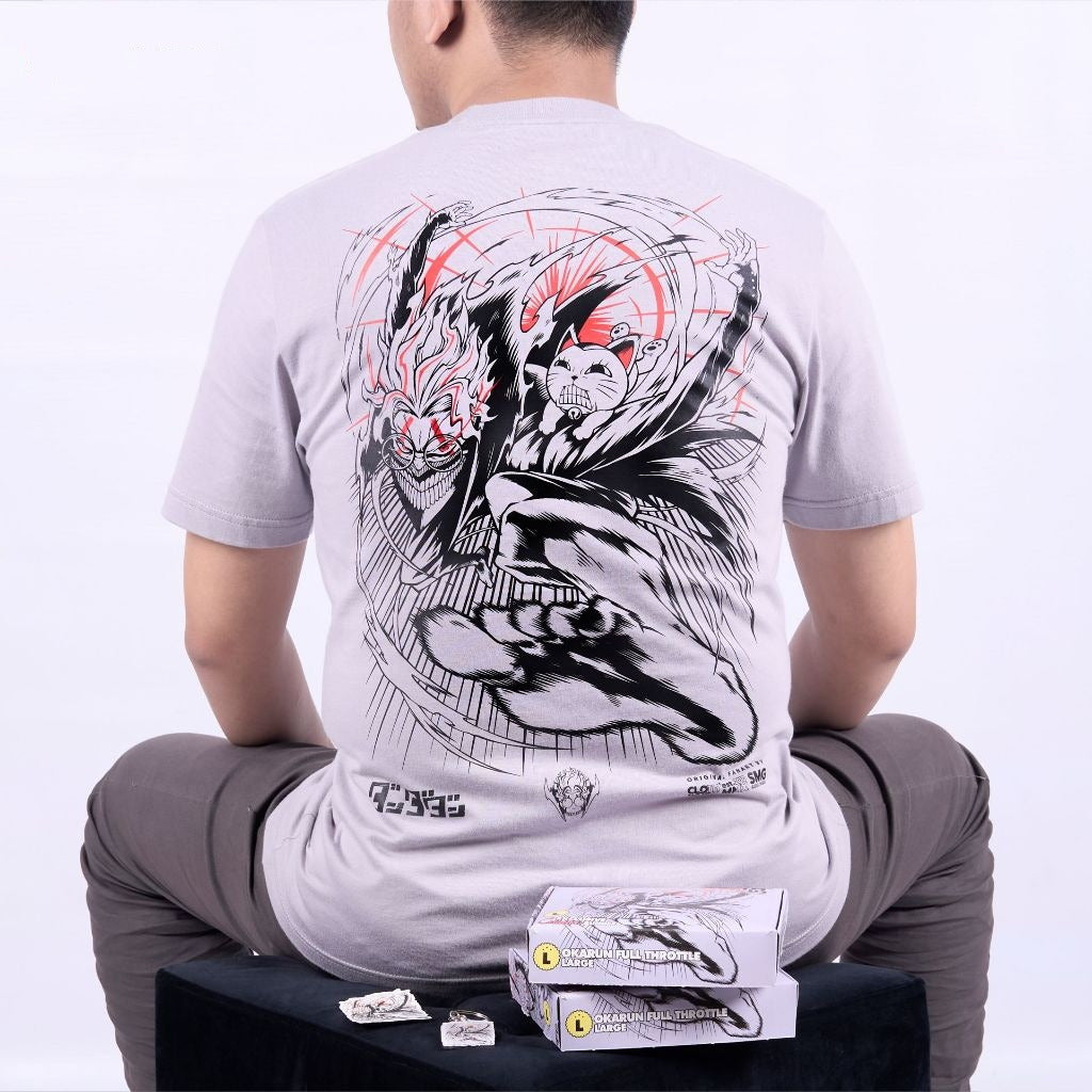 Okarun Full Throttle Takakura Ken Okarun Turbo Granny Dandad - anime t-shirt front design | Zewearsy Store