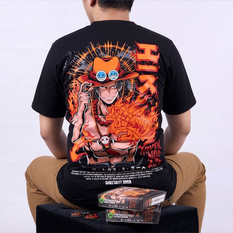 Portgas Gol D. Ace Roger Hiken no Ace Whitebeard Pirates One - anime t-shirt front design | Zewearsy Store