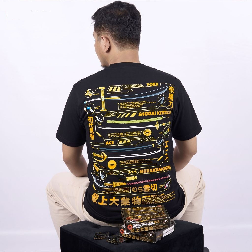 Supreme Grade Blades Yoru Shodai Kitetsu Ace Murakumogiri On - anime t-shirt front design | Zewearsy Store
