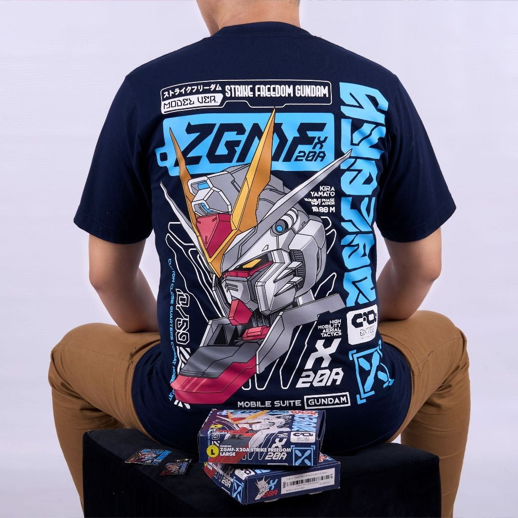 ZGMF-X20A Strike Freedom Mobile Suit Gundam SEED Destiny Kir - anime t-shirt front design | Zewearsy Store