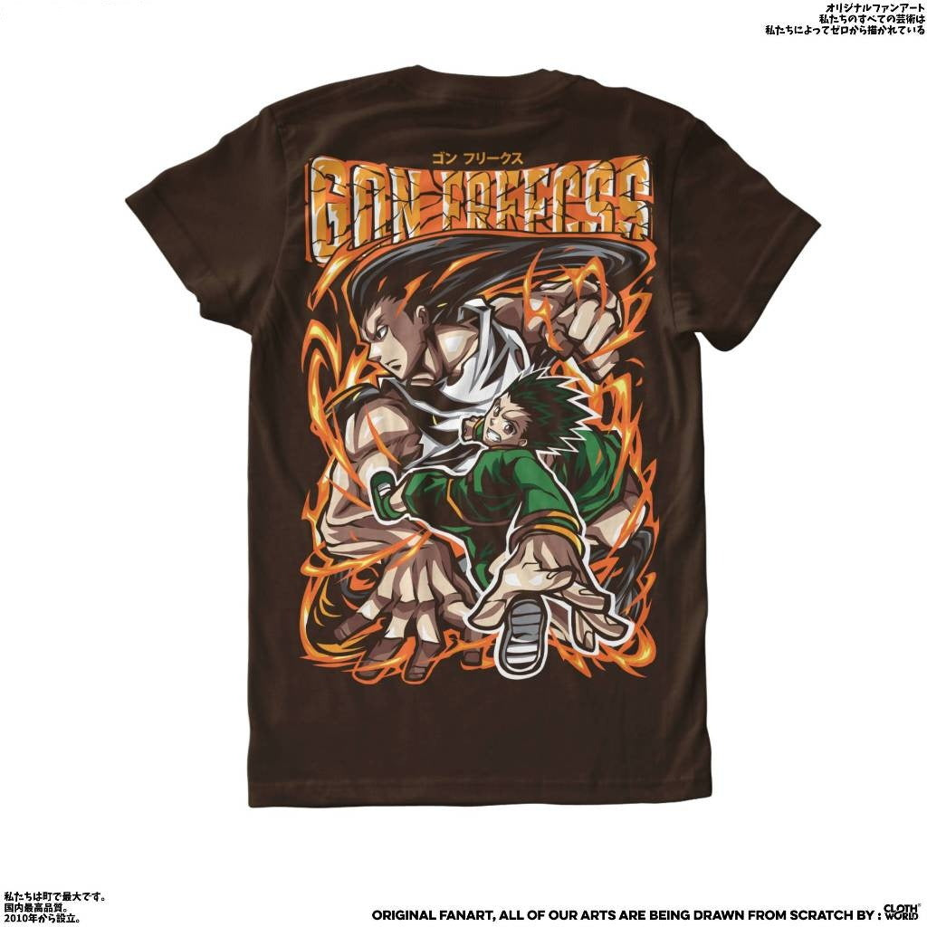 Gon Freecss Jajanken Hunter x Hunter HxH - model wearing streetwear look | Zewearsy Store