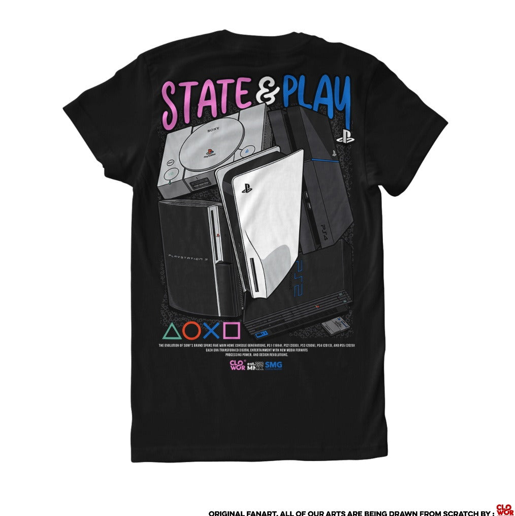 PS Console Evolutions Console Series - anime t-shirt front design | Zewearsy Store