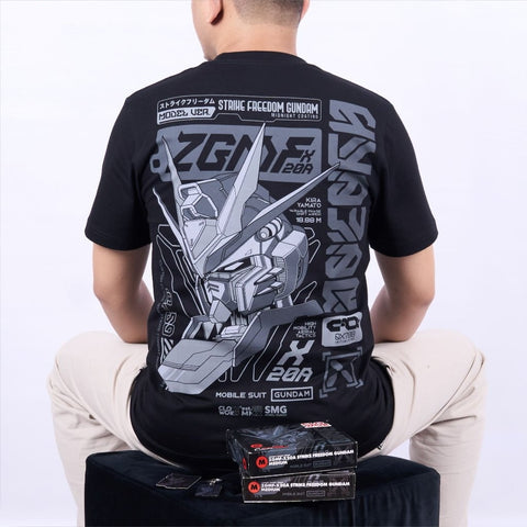 Midnight Coating Ver. ZGMF-X20A Strike Freedom Gundam SEED D - anime t-shirt front design | Zewearsy Store