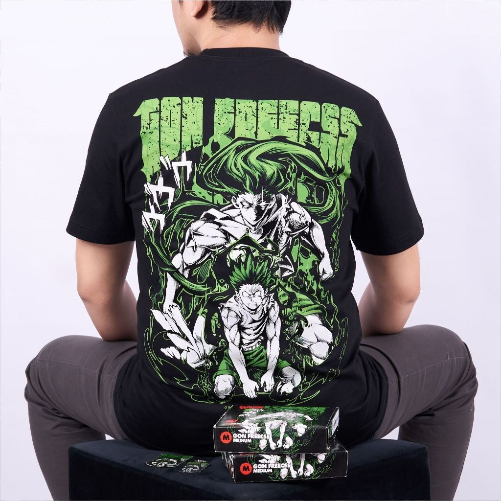 Gon Freecss Jajanken Hunter x Hunter HxH - anime t-shirt front design | Zewearsy Store