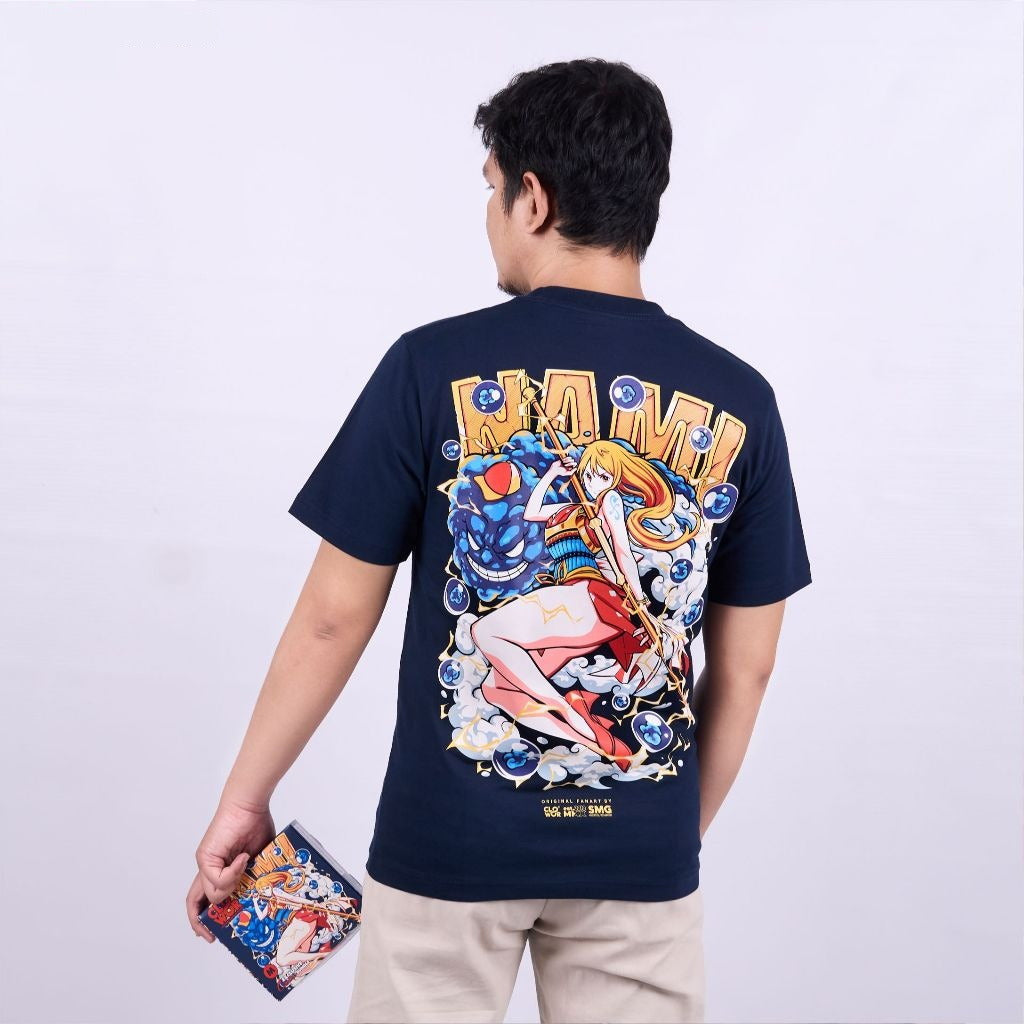 Nami The Cat Burglar and Zeus The Thunder Cloud Strawhat Ani - model wearing streetwear look | Zewearsy Store