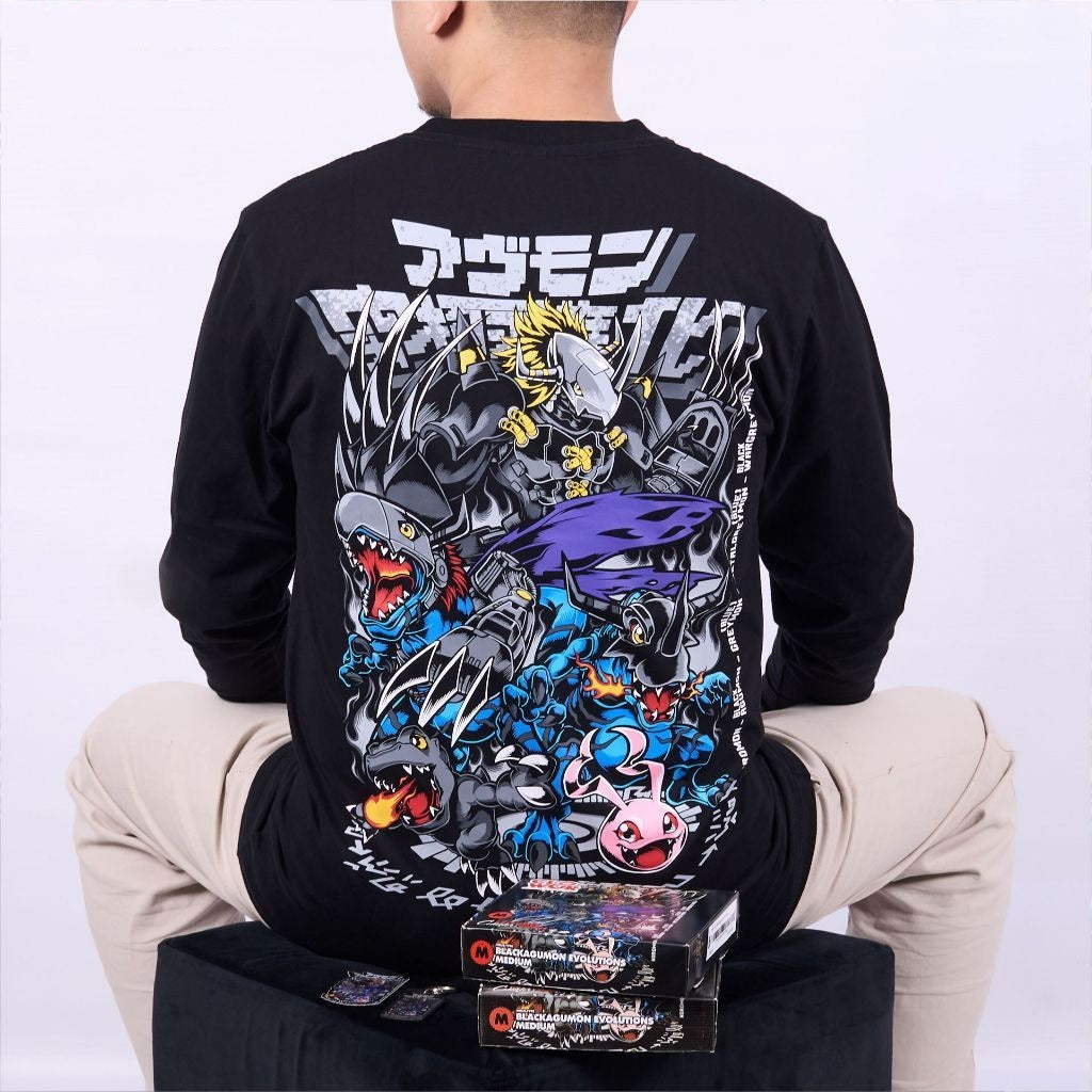Black Agumon Evolutions Greymon Metal Greymon Wargreymon Dig - anime t-shirt front design | Zewearsy Store