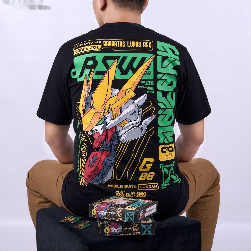ASW-G-08 Barbatos Lupus Rex Gundam IRON-BLOODED ORPHANS - anime t-shirt front design | Zewearsy Store