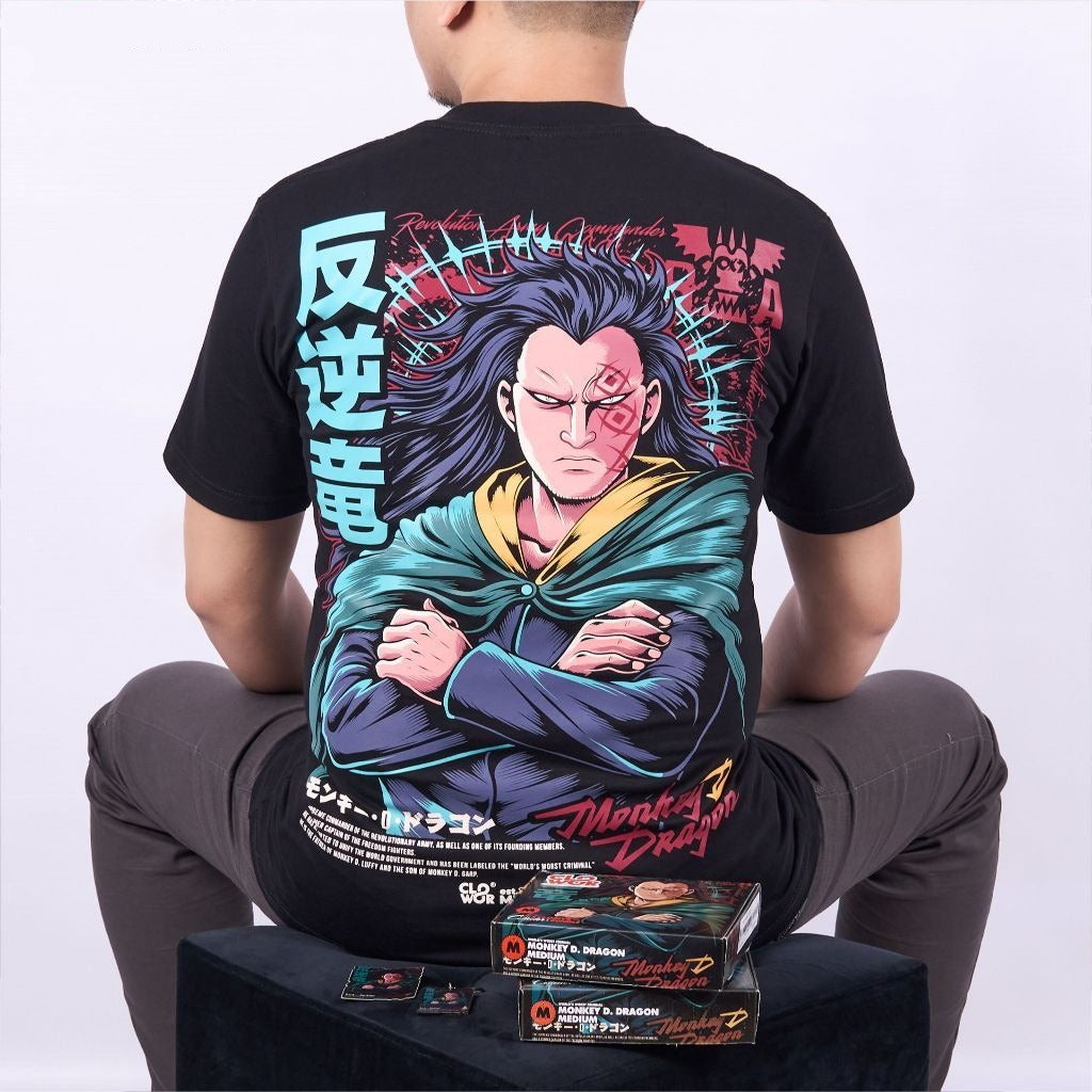 Monkey D. Dragon Revolutionary Army One Piece - anime t-shirt front design | Zewearsy Store