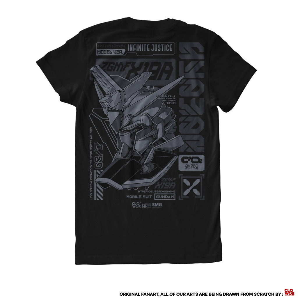 Midnight Coating Ver. ZGMF-X19A Infinite Justice Gundam SEED - detail closeup | Zewearsy Store