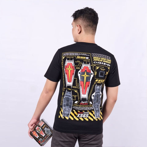 Shield of ZGMF-X56S Impulse Gundam SEED Destiny - model wearing streetwear look | Zewearsy Store