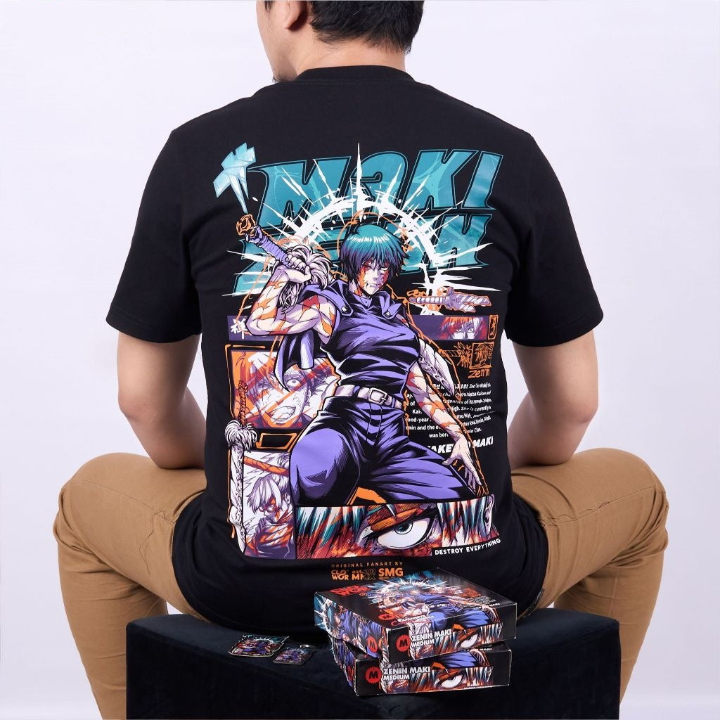 Zenin Maki Jujutsu Kaisen - anime t-shirt front design | Zewearsy Store