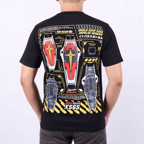 Shield of ZGMF-X56S Impulse Gundam SEED Destiny - back print view | Zewearsy Store