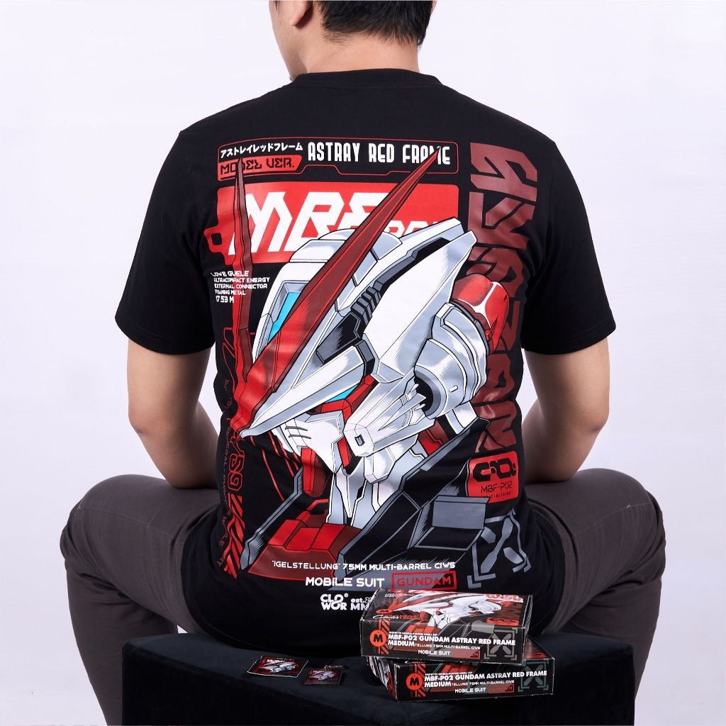 MBF-P02 Gundam Astray Red Frame MBF-P02 Gundam Astray Red Fr - anime t-shirt front design | Zewearsy Store