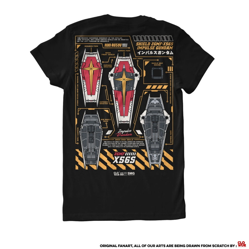 Shield of ZGMF-X56S Impulse Gundam SEED Destiny - full front view | Zewearsy Store