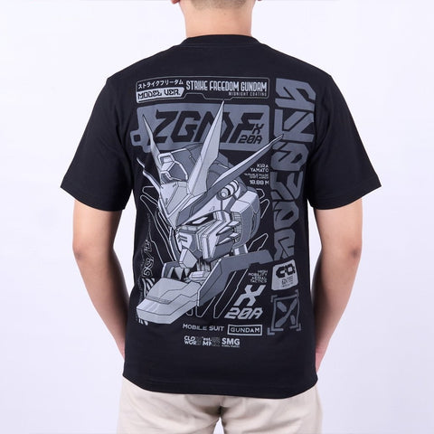 Midnight Coating Ver. ZGMF-X20A Strike Freedom Gundam SEED D - model wearing streetwear look | Zewearsy Store