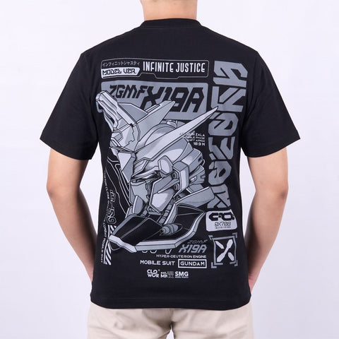 Midnight Coating Ver. ZGMF-X19A Infinite Justice Gundam SEED - model wearing streetwear look | Zewearsy Store