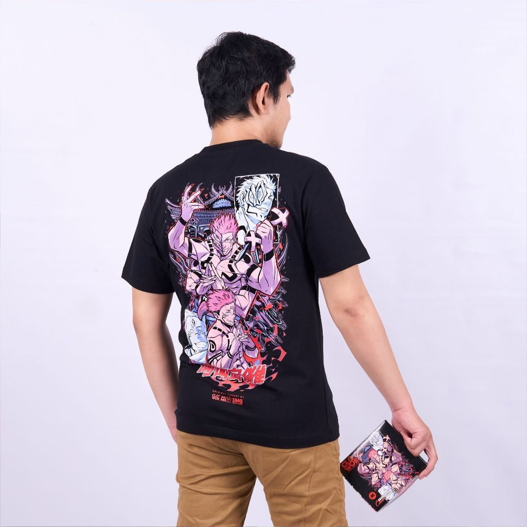 Sukuna The King of Curses Malevolent Shrine Mahoraga Jujutsu - model wearing streetwear look | Zewearsy Store
