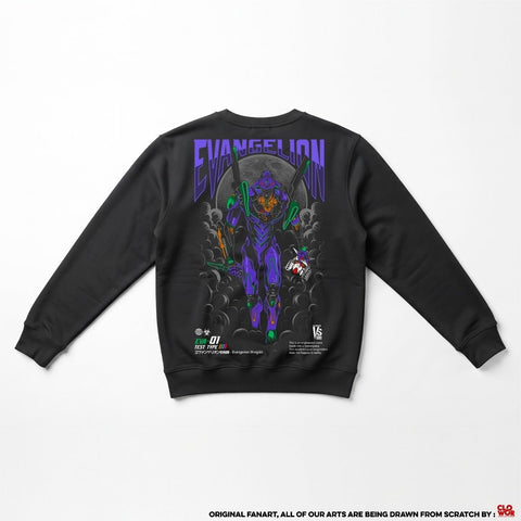 Eva Unit-01 VS RX-78-2 Anime Crossover Evangelion Gundam Cre - anime t-shirt front design | Zewearsy Store