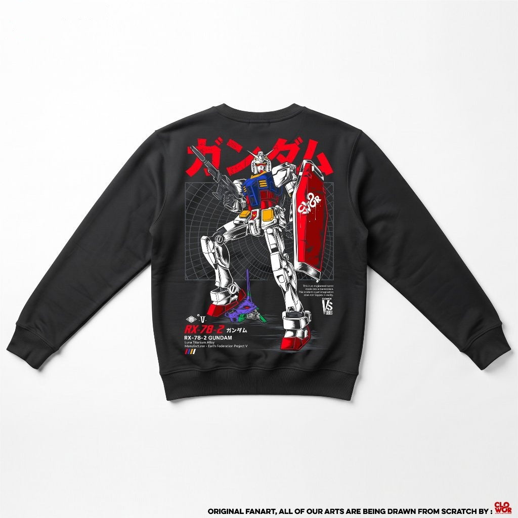 Eva Unit-01 VS RX-78-2 Anime Crossover Evangelion Gundam Cre - on model - unisex fit | Zewearsy Store