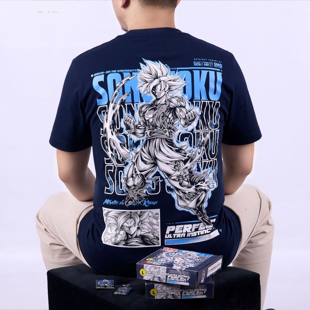 Son Goku Perfect Ultra Instinct Dragonball - anime t-shirt front design | Zewearsy Store