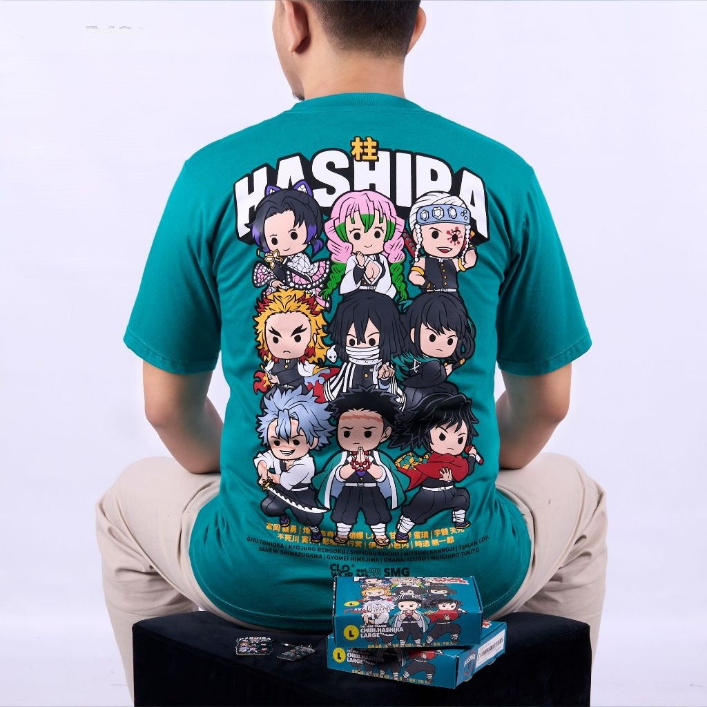 Chibi Hashira The Pillar Kimetsu no Yaiba Demon Slayer - anime t-shirt front design | Zewearsy Store