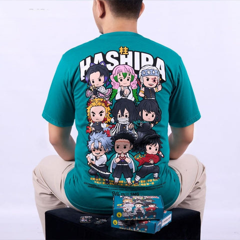 Chibi Hashira The Pillar Kimetsu no Yaiba Demon Slayer - anime t-shirt front design | Zewearsy Store