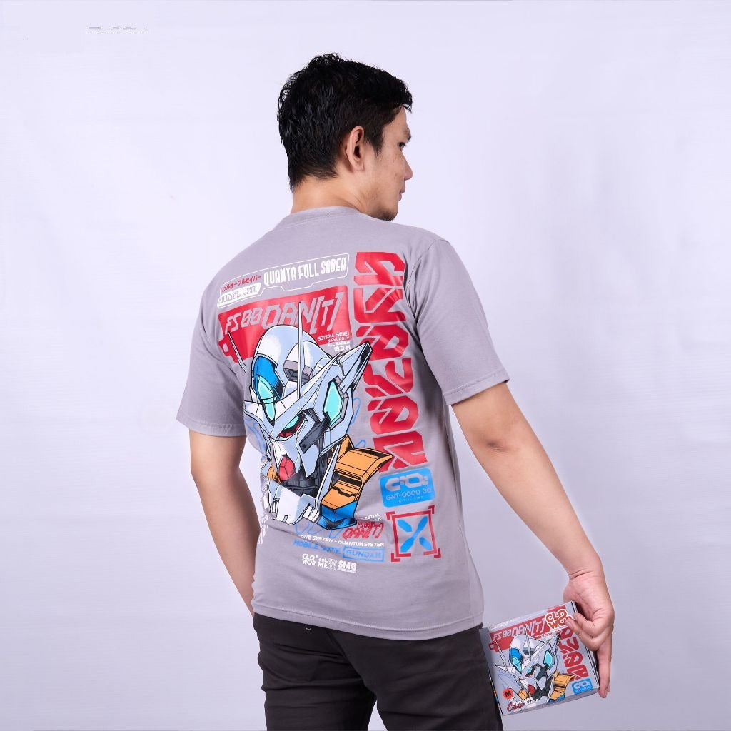00 Quanta Full Saber Mobile Suit Gundam 00V Senki - model wearing streetwear look | Zewearsy Store