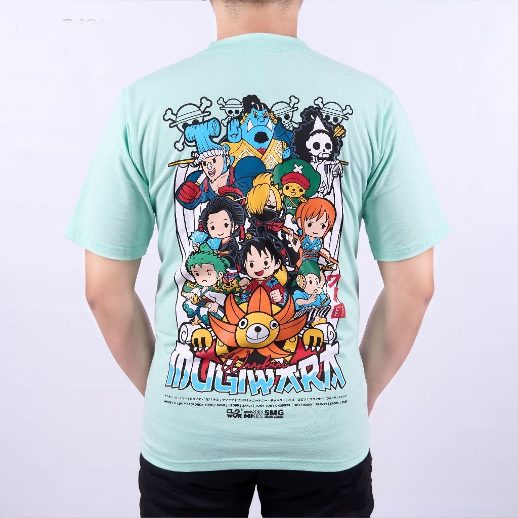 Chibi Strawhat Pirates Wano Arc One Piece - model wearing streetwear look | Zewearsy Store