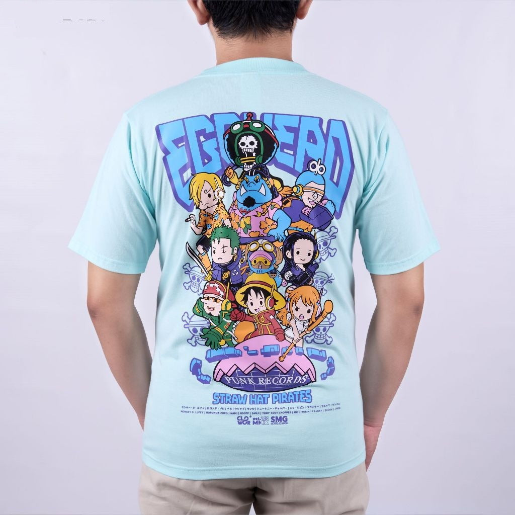 Chibi Strawhat Pirates Egghead Arc One Piece - on model - unisex fit | Zewearsy Store