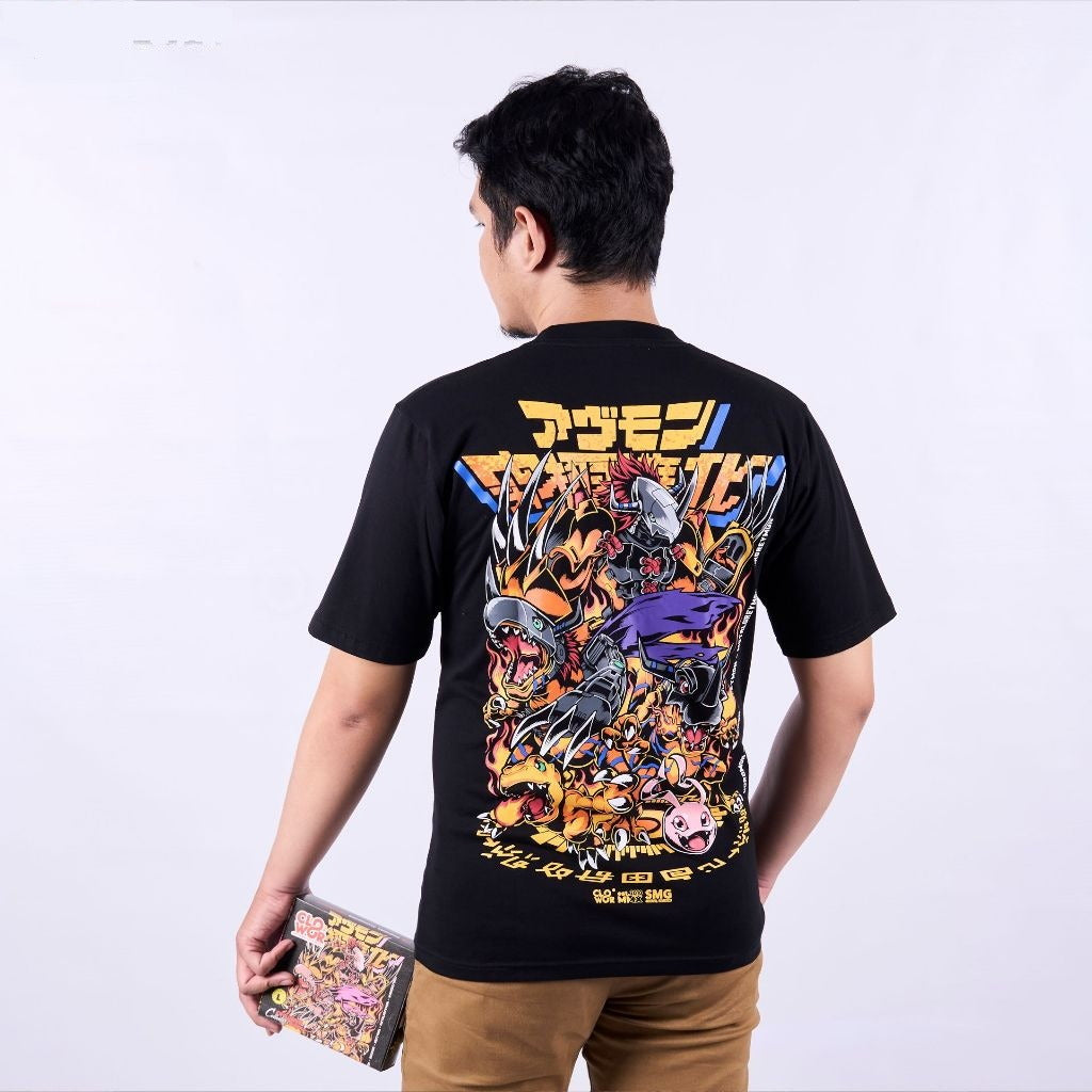 Agumon Evolutions Greymon Metal Greymon Wargreymon Digimon A - model wearing streetwear look | Zewearsy Store