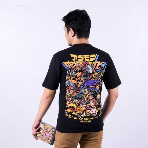 Agumon Evolutions Greymon Metal Greymon Wargreymon Digimon A - model wearing streetwear look | Zewearsy Store