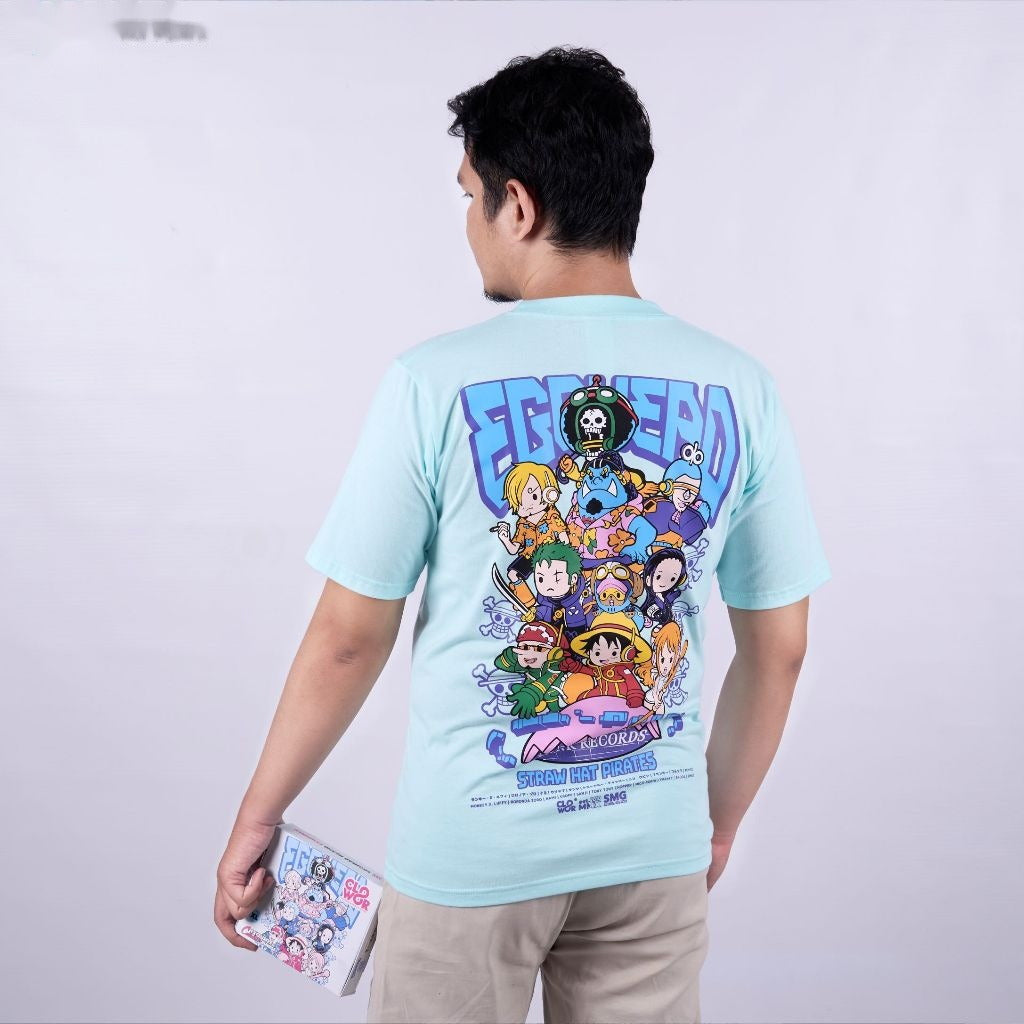 Chibi Strawhat Pirates Egghead Arc One Piece - model wearing streetwear look | Zewearsy Store