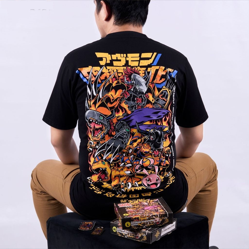 Agumon Evolutions Greymon Metal Greymon Wargreymon Digimon A - anime t-shirt front design | Zewearsy Store