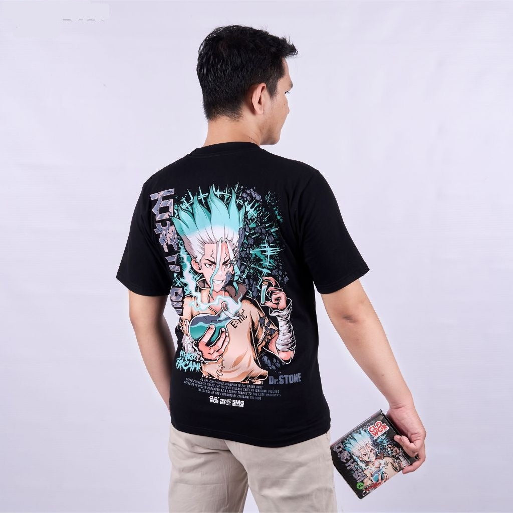 Ishigami Senku Dr Stone Doctor Stone - model wearing streetwear look | Zewearsy Store